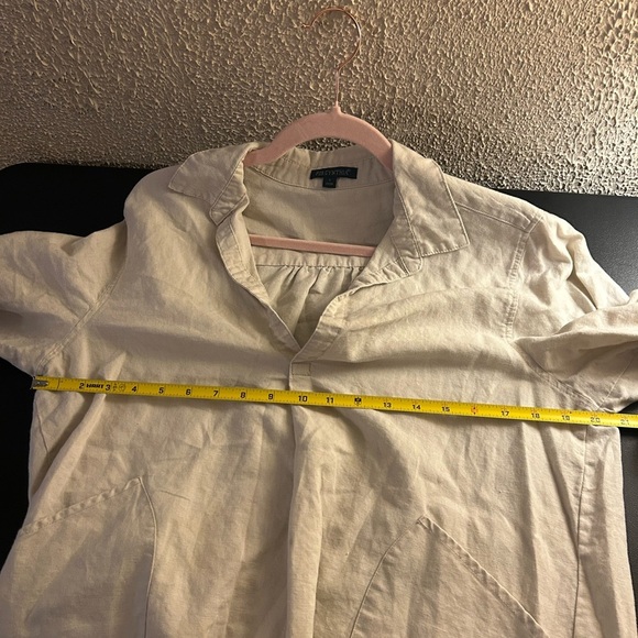 For Cynthia Linen Cotton Women’s Button Down 3/4 Sleeve Size L Boho Indie Tunic - Picture 7 of 15